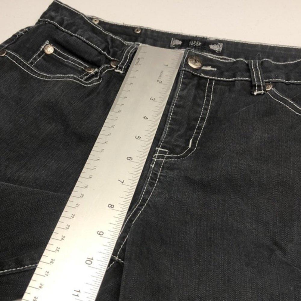 PREMIUM TRULUXE BLACKWASH SLIM-CUT JEANS 31/12x30 CRYSTALS 💎 - Picture 9 of 12